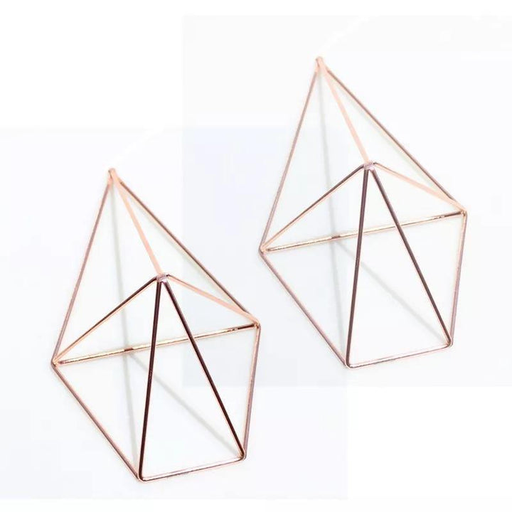 2-Piece Geometric Wall-Mounted Air Plant Hangers LightCoral | Sage & Sill
