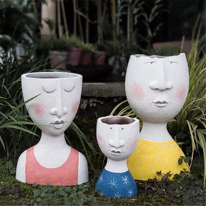 Caricature Portrait Face Figurine Sculpture Planter | Sage & Sill