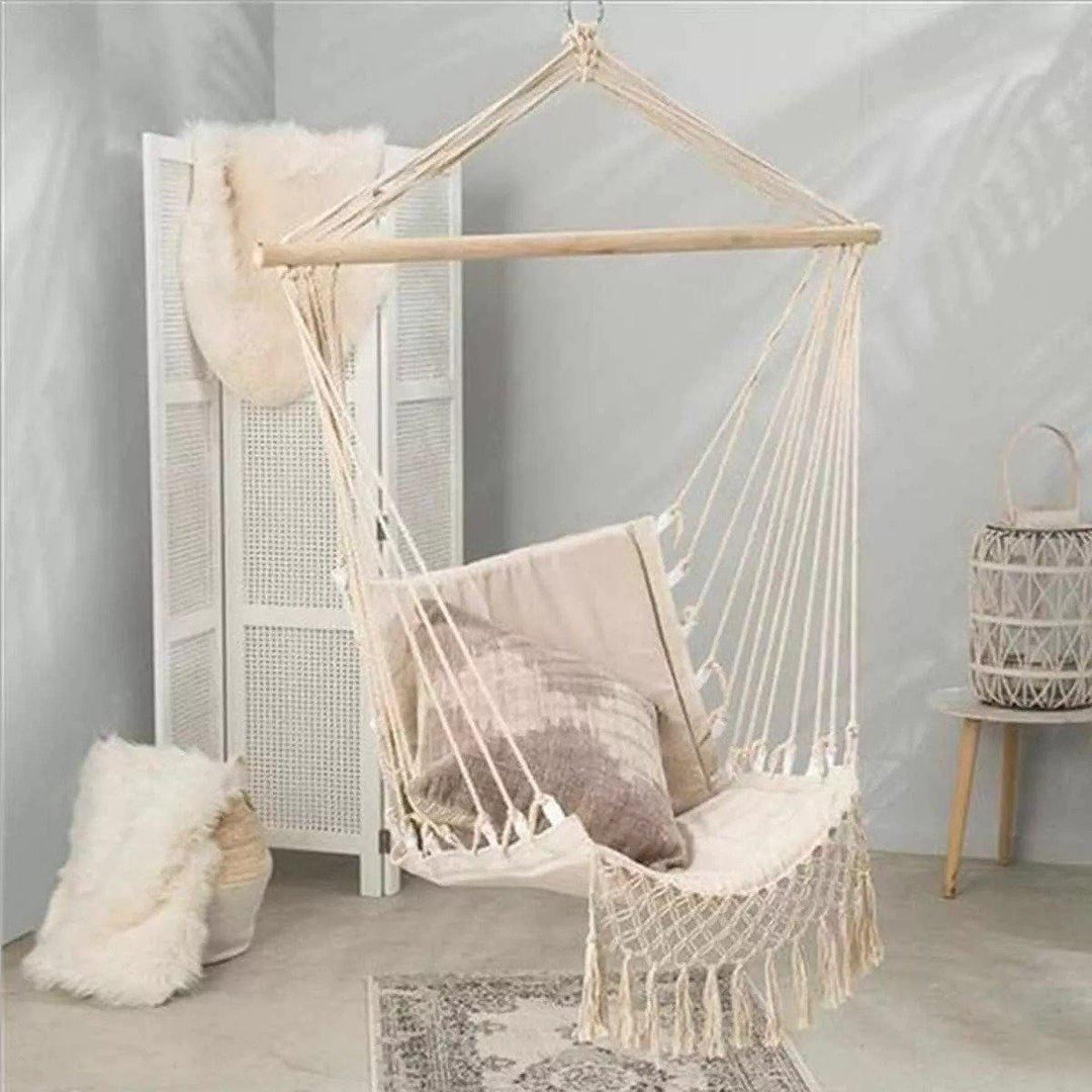 Handmade Macrame Hanging Hammock Swing Chair | Sage & Sill