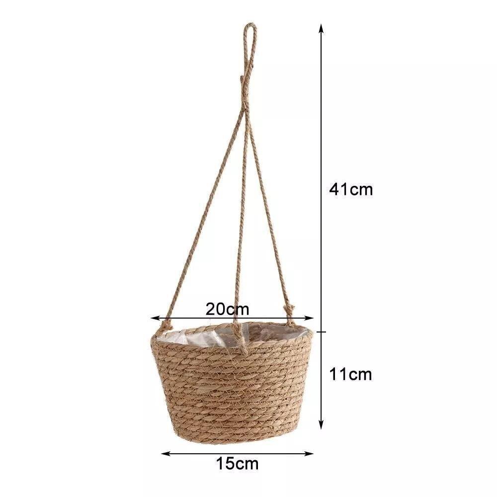 Woven Jute Rope Hanging Planter Basket | Sage & Sill