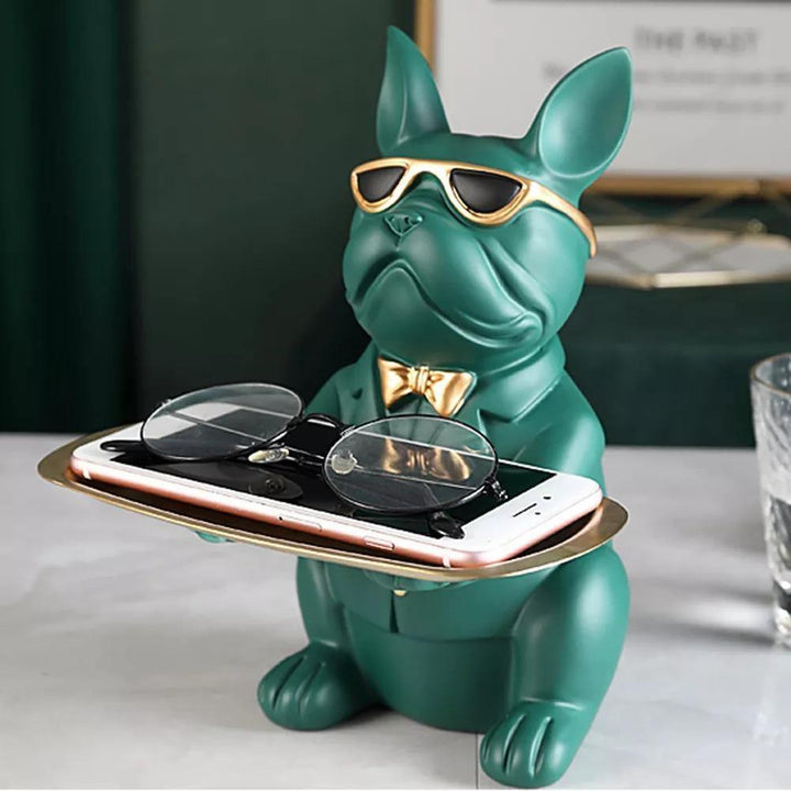 Cool French Bulldog Piggy Bank and Platter Statue | Sage & Sill