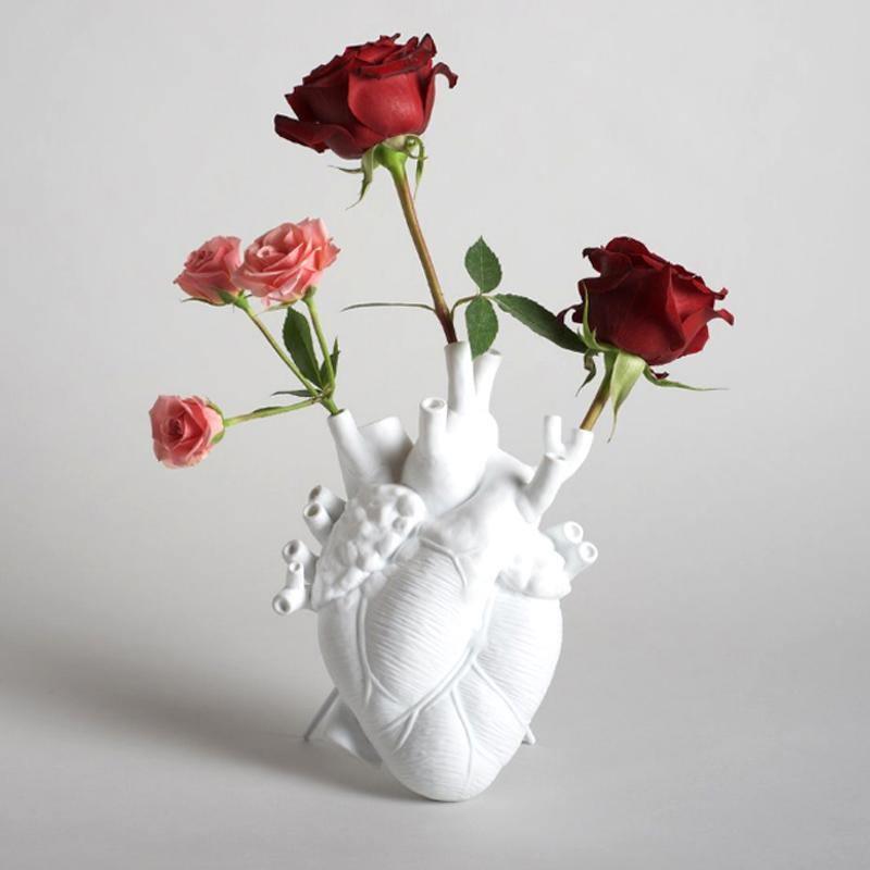 Anatomical Heart Ceramic Vase White / Large | Sage & Sill
