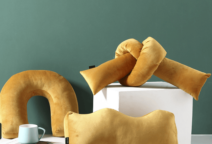 Velvety Retro Shapes Pillow | Sage & Sill