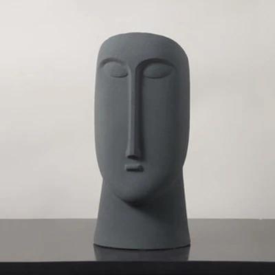Landon Abstract Face Vases Large Black | Sage & Sill