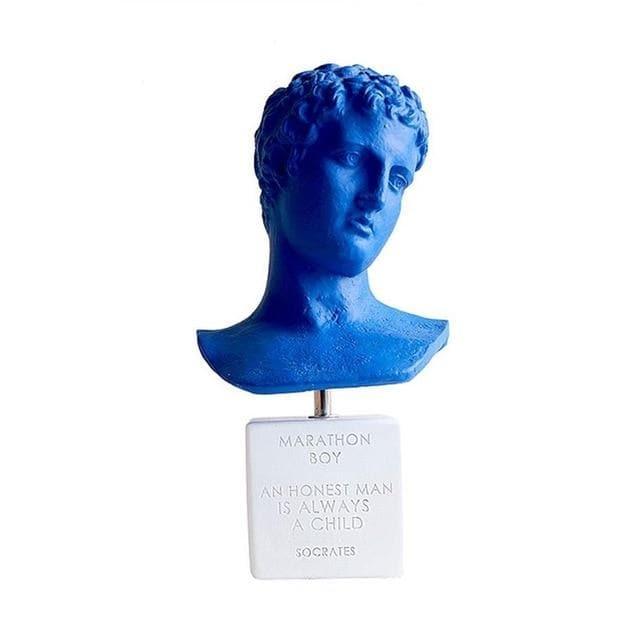 Blue David's Head Bust Statue Default Title | Sage & Sill
