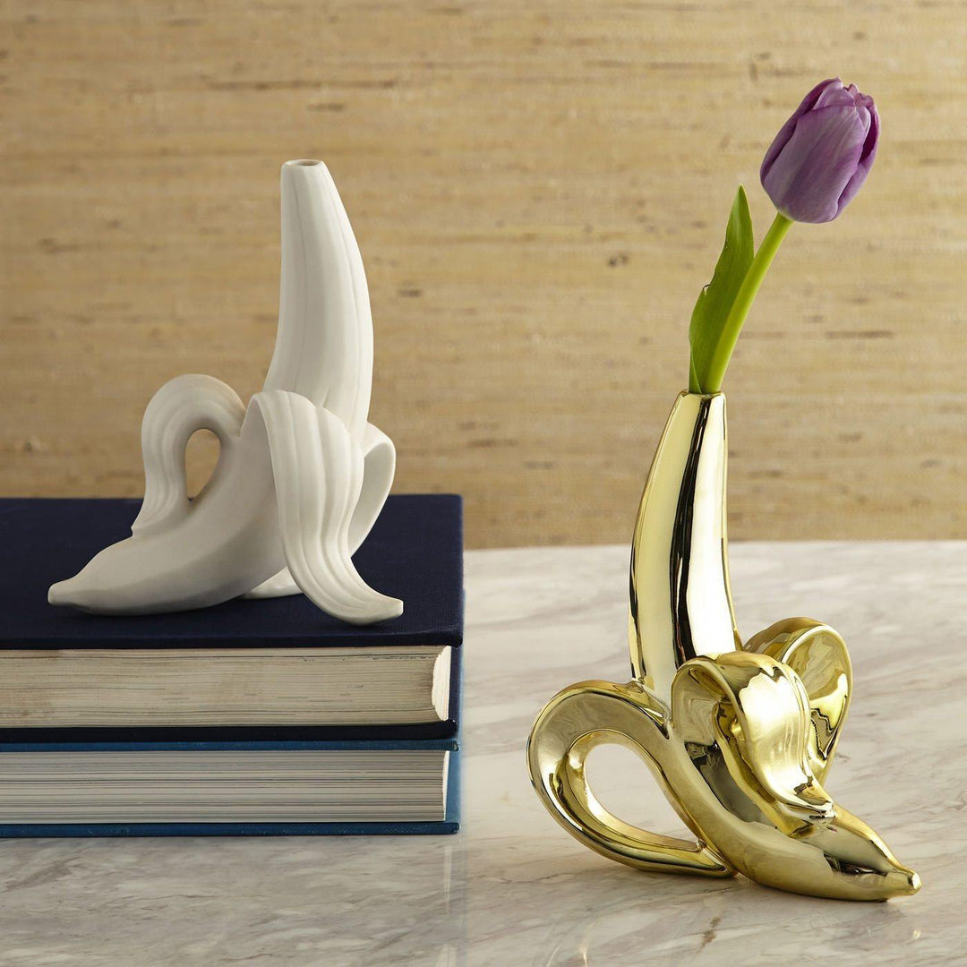 Ceramic Peeled Banana Flower Vase Gold | Sage & Sill