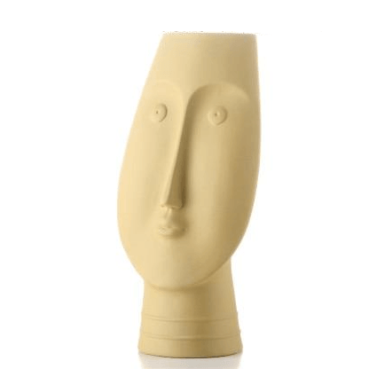 About Face Ceramic Vases Yellow L | Sage & Sill