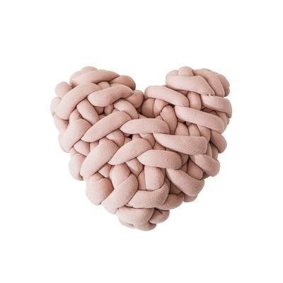 Valentine Heart Chunky Knot Throw Pillow Cushion