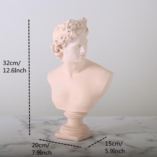 Classic Greek Bust Statuette Pink David | Sage & Sill