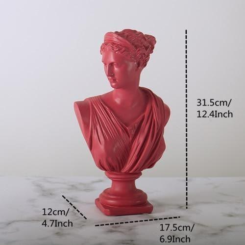 Classic Greek Bust Statuette Red Anna | Sage & Sill