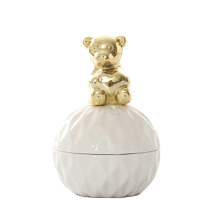 White and Gold Porcelain Jewelry Box Teddy | Sage & Sill
