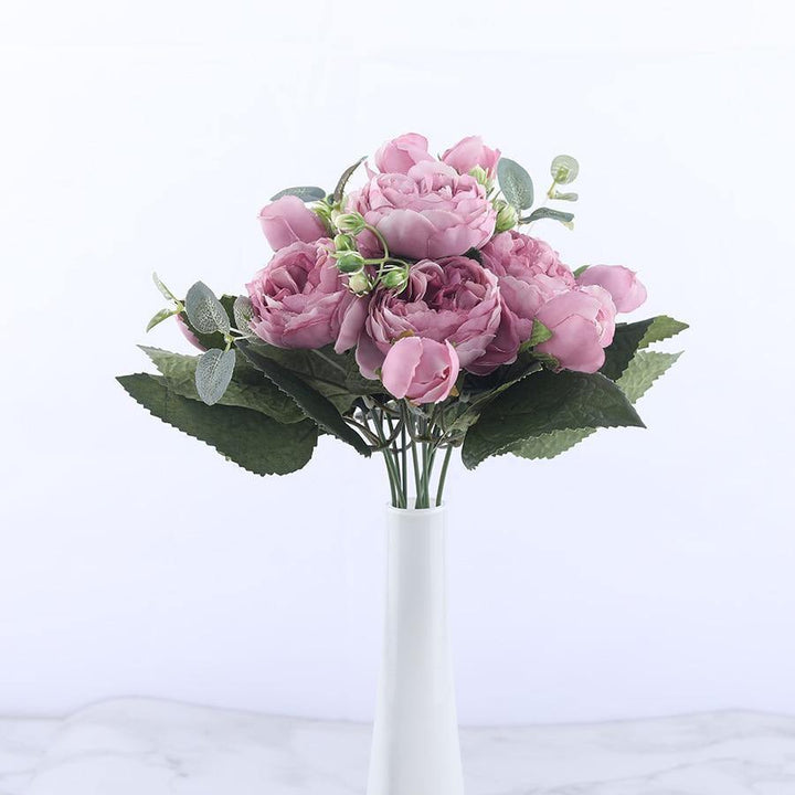 9-Piece Silk Faux Peonies Artificial Flowers | Sage & Sill