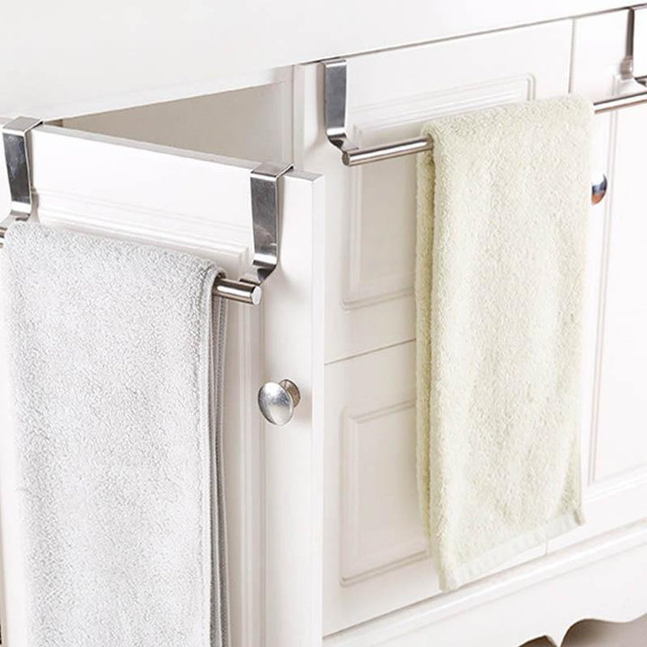 Over Cabinet Door Stainless Steel Towel Rack | Sage & Sill