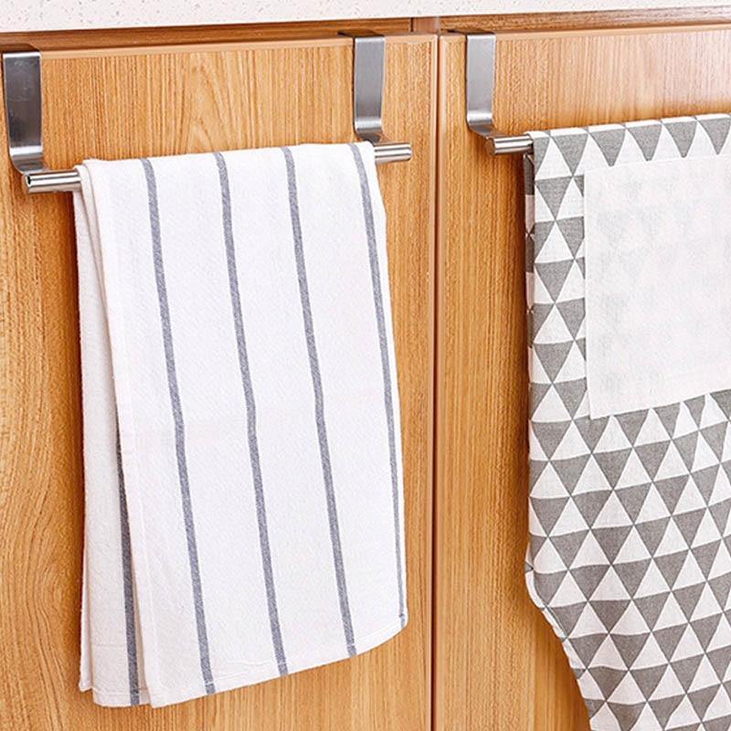 Over Cabinet Door Stainless Steel Towel Rack | Sage & Sill