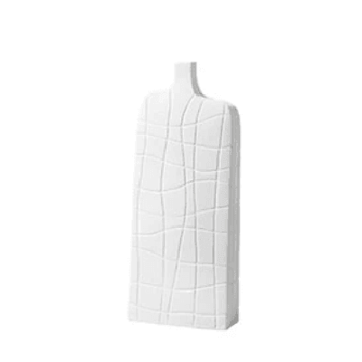 Abstract Texture Ceramic Vase White Bottle | Sage & Sill