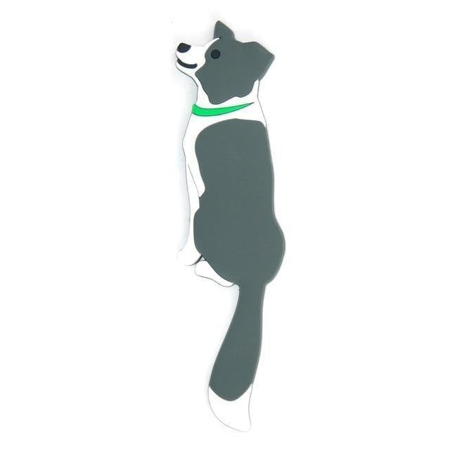 Flexible Adhesive Animal Fridge and Wall Hooks Grey White Dog | Sage & Sill