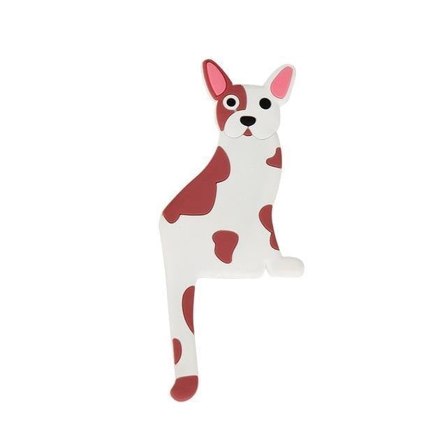 Flexible Adhesive Animal Fridge and Wall Hooks Red Spotted Dog | Sage & Sill