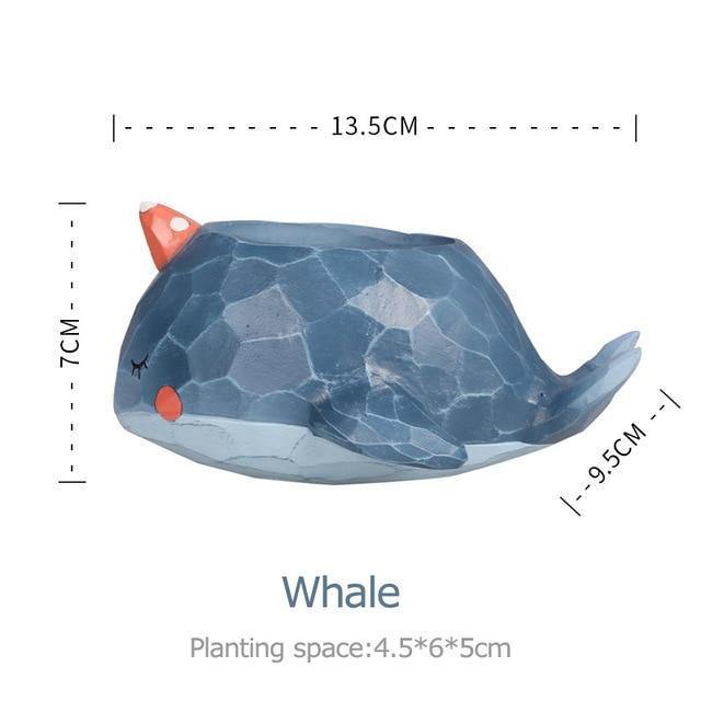 Cartoon Animal Succulent Planter Blue Whale | Sage & Sill