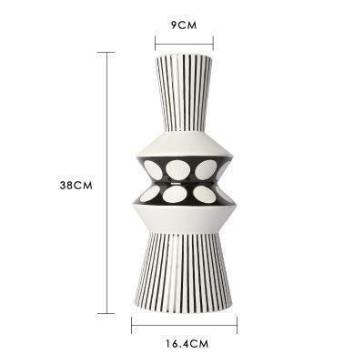 Black And White Geometric Vases Striped | Sage & Sill