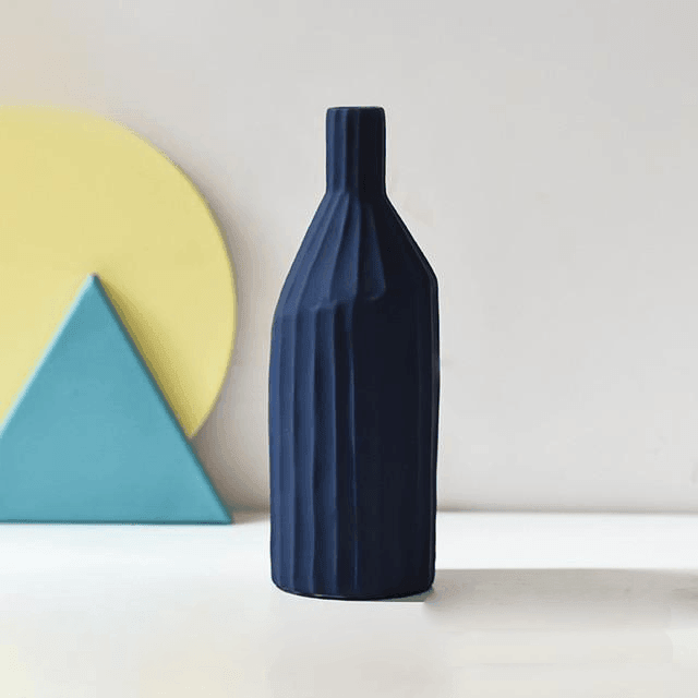 Isabel Textured Ceramic Vases Tall SteelBlue | Sage & Sill
