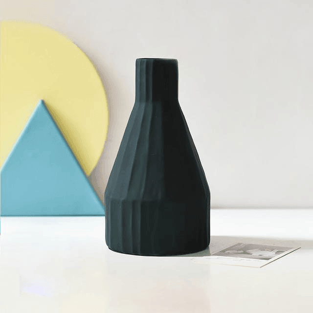 Isabel Textured Ceramic Vases Wide DarkSlateGray | Sage & Sill