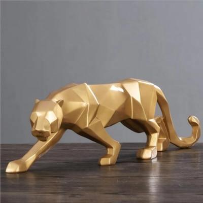 Geometric Panther Figurine Goldenrod | Sage & Sill