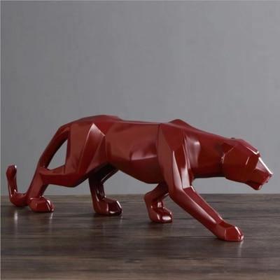 Geometric Panther Figurine DarkRed | Sage & Sill