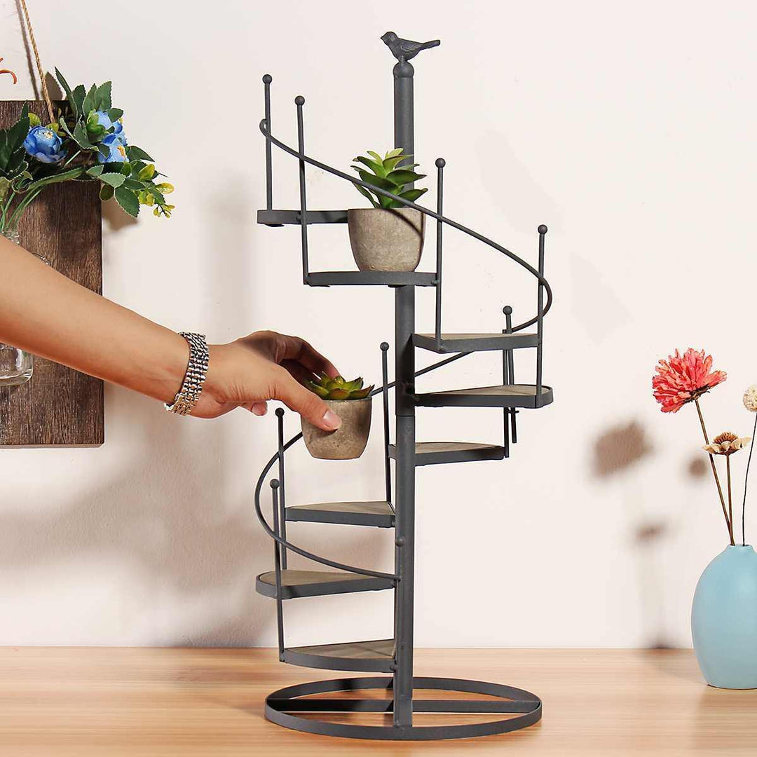 Spiral Staircase Iron Plant Stand – & Sill