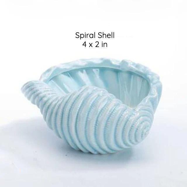 Under the Sea Planters Spiral Shell / Teal | Sage & Sill