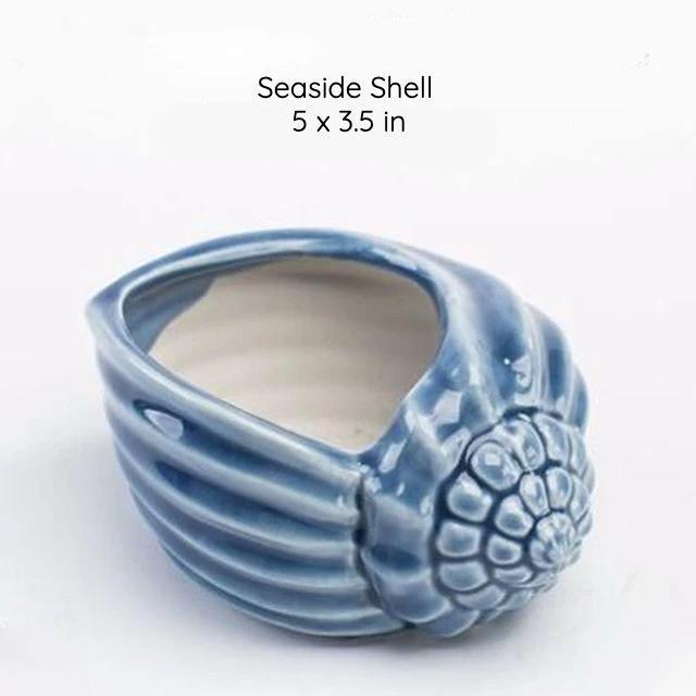 Under the Sea Planters Seaside Shell / Blue | Sage & Sill