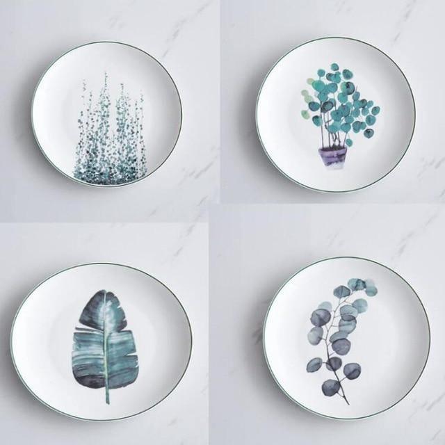Tropical Minimalist Ceramic Plates Default Title | Sage & Sill