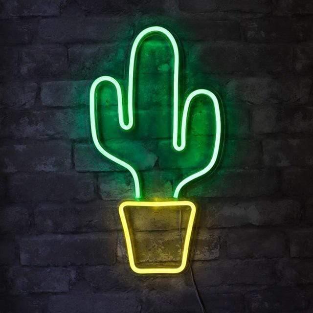 Cactus Neon Wall Art Default Title | Sage & Sill