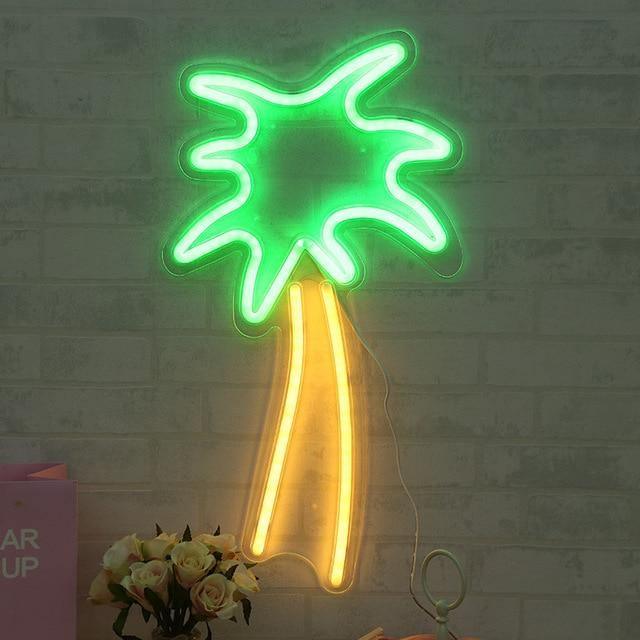 Palm Tree Neon Wall Art Default Title | Sage & Sill