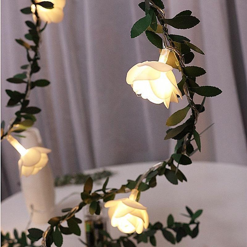 Rose Vine Garland LED String Lights | Sage & Sill