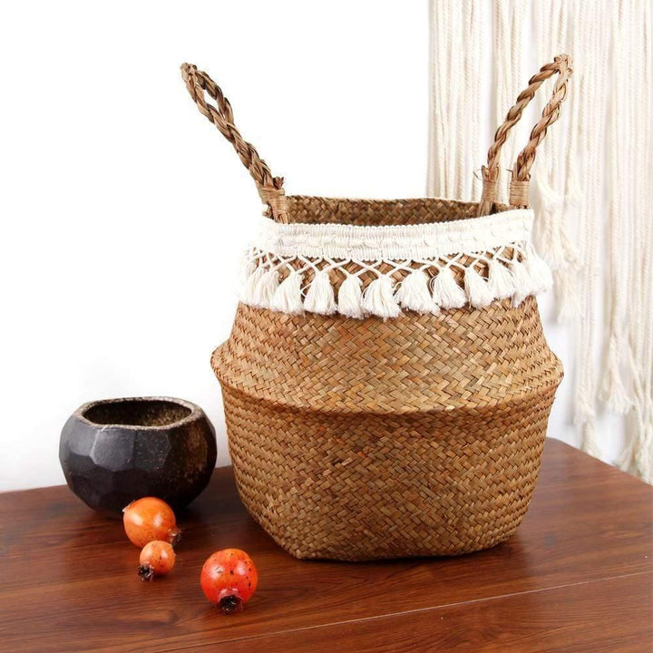 Boho Seagrass Wicker Basket | Sage & Sill
