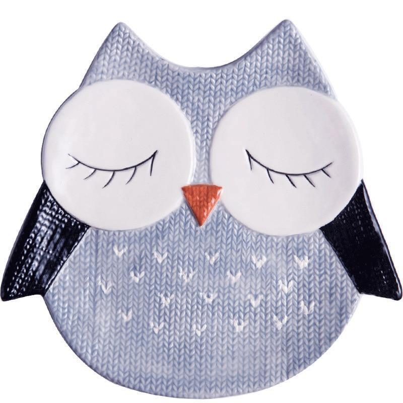 Animal Ceramic Plates Owl | Sage & Sill