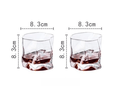 Distort Texture Whisky Glass 2-Piece Set 2-Piece Clear | Sage & Sill