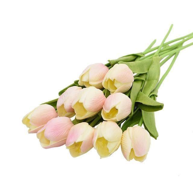 10-Piece Faux Tulips Artificial Flowers PapayaWhip | Sage & Sill