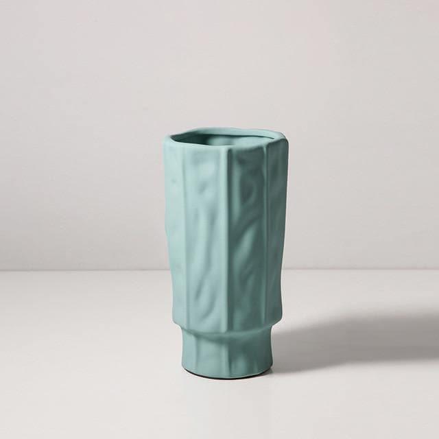 Alyx Textured Ceramic Vases Sky 19x7.5cm | Sage & Sill