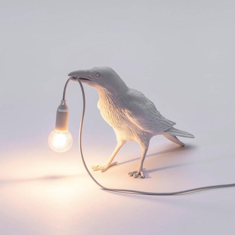 The Raven Bird Lamp White / Standing / US | Sage & Sill