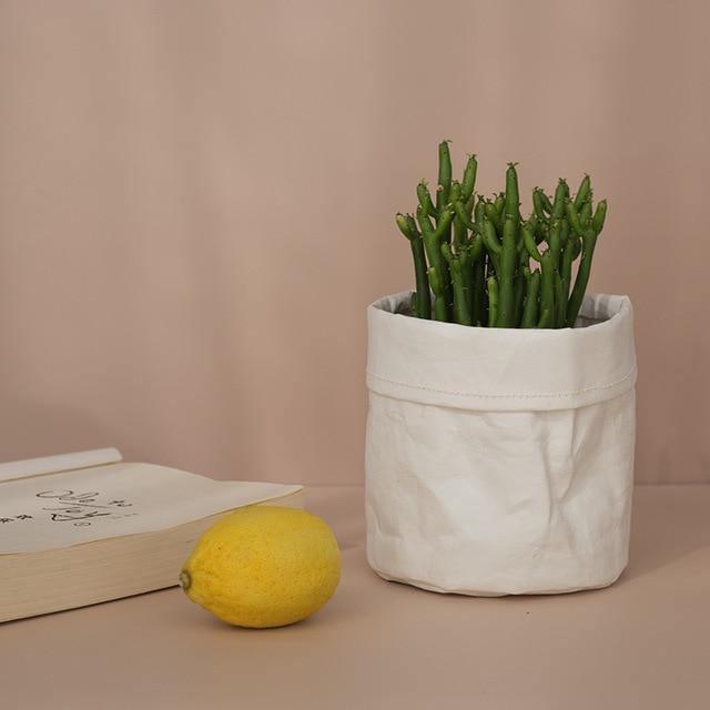 Rustic Cloth Planter Basket Cream / Small | Sage & Sill