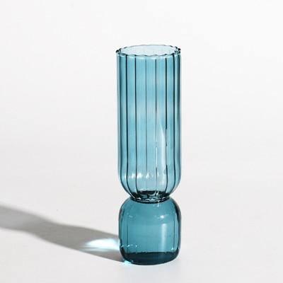 Upside Down Colored Glass Vase PowderBlue | Sage & Sill