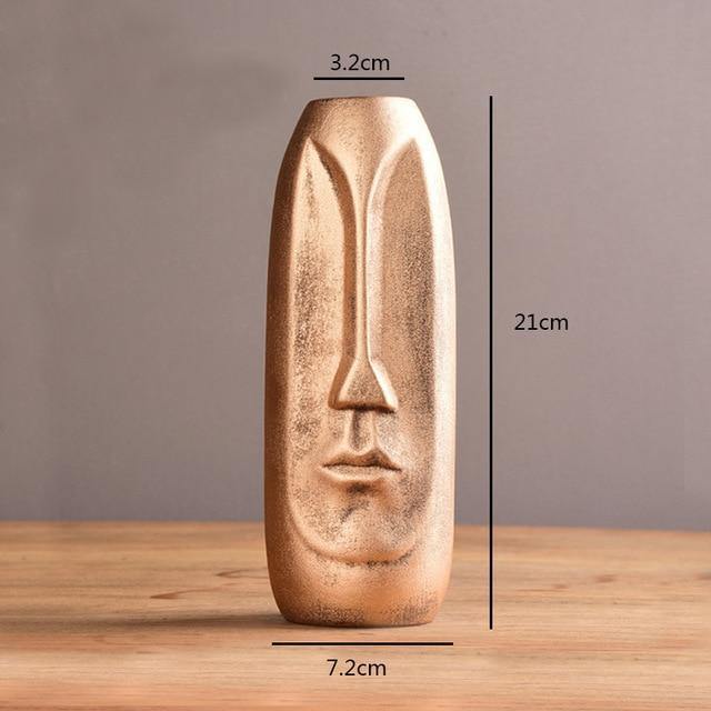 Abstract Long Face Ceramic Vase Peru / Elongated | Sage & Sill