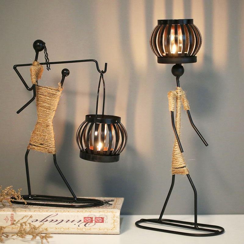 Abstract Figurine Metal Candle Holder | Sage & Sill