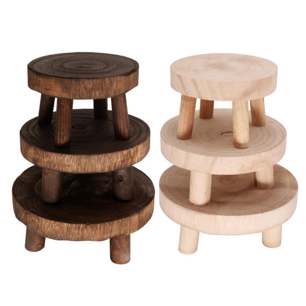 Wooden Plant Stand Stool BurlyWood / Large | Sage & Sill