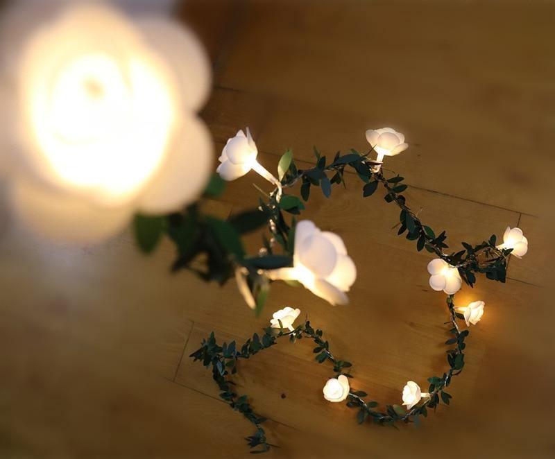 Rose Vine Garland LED String Lights | Sage & Sill