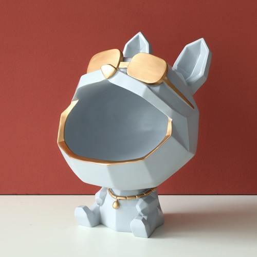 Cool Dog Figurine Storage Dish LightGray | Sage & Sill