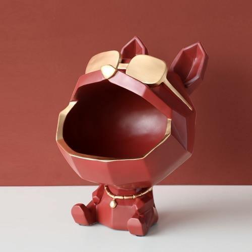 Cool Dog Figurine Storage Dish FireBrick | Sage & Sill