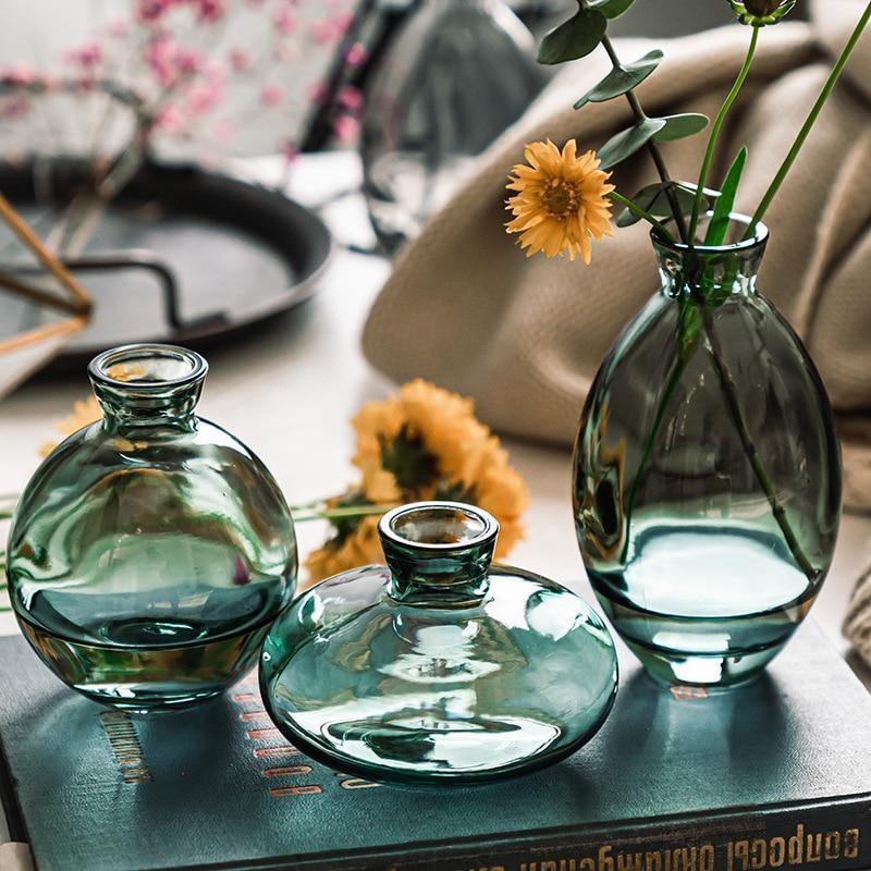 Cezanne Glass Vase 3-Piece Set SeaGreen | Sage & Sill