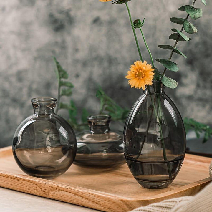 Cezanne Glass Vase 3-Piece Set Grey | Sage & Sill